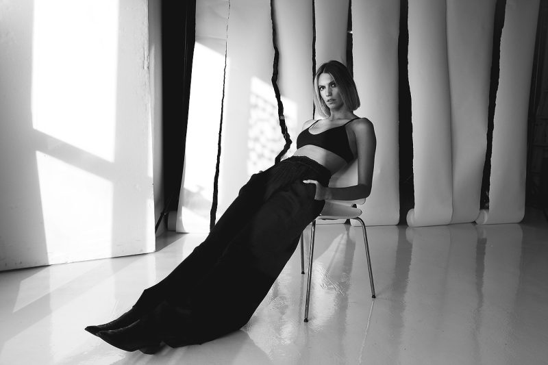 Beautiful model photography showcasing Amber in the studio.