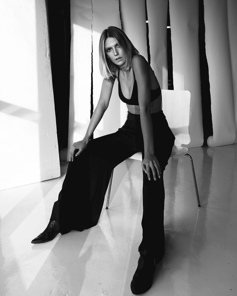 Beautiful model photography showcasing Amber in the studio.